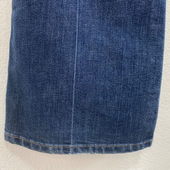 Woman's GAP Curvy Flare Blue Jeans Size 10 Mid Rise 34/31 Ankle 5 Pockets - Picture 13 of 16